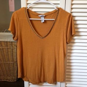 Bedazzled Orange H&M Top